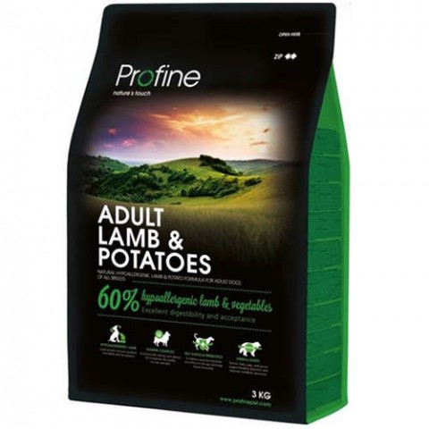 Profine Adult Lamb Kuzu Etli ve Patates Hipo-Alerjenik Köpek Maması 3 Kg