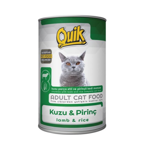 Quik Adult Kuzu Etli Yetişkin Kedi Konservesi 415 Gr 24 adet