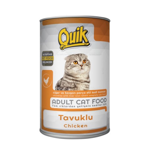 Quik Adult Tavuk Etli Yetişkin Kedi Konservesi 415 Gr
